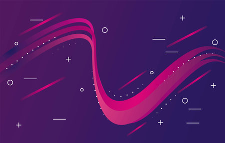 colorful light trail in purple background vector illustration design