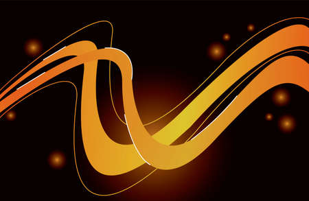 colorful light trail in yellow background vector illustration designのイラスト素材