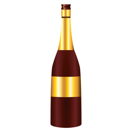 champagne bottle drink isolated icon vector illustration designのイラスト素材