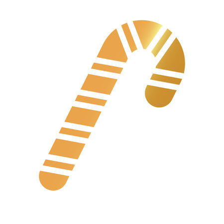 happy merry christmas golden sweet cane vector illustration designのイラスト素材