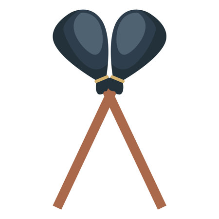 drum sticks musical instrument isolated icon vector illustration designのイラスト素材