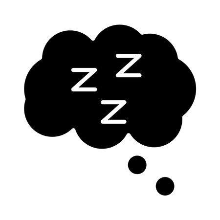 cloud with Insomnia z letters silhouette style icon vector illustration designのイラスト素材