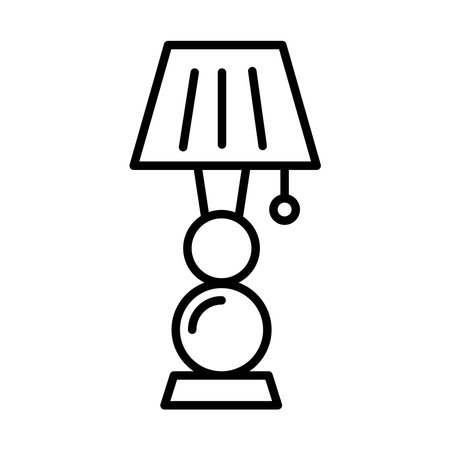 lamp bedroom forniture line style icon vector illustration designのイラスト素材
