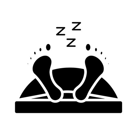 avatar figure sleeping in bed with Insomnia z letters silhouette style icon vector illustration designのイラスト素材