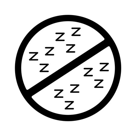 dont sleep signal silhouette style icon vector illustration designのイラスト素材