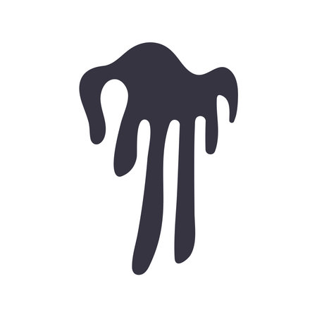 splash drip ink blot monochrome style flat vector illustration designのイラスト素材