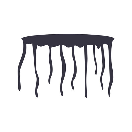 drip ink monochrome flat style vector illustration designのイラスト素材