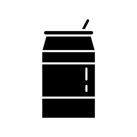 can beverage silhouette style icon vector illustration designのイラスト素材