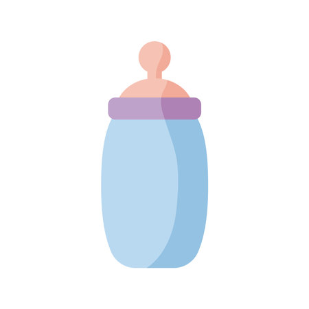 milk baby bottle flat style icon vector illustration designのイラスト素材