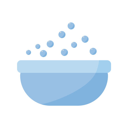 baby tub with foam flat style icon vector illustration designのイラスト素材
