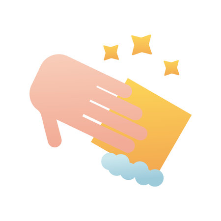 hand cleaning surface line style icon vector illustration designのイラスト素材