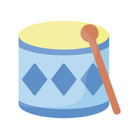 drum baby toy flat style icon vector illustration designのイラスト素材