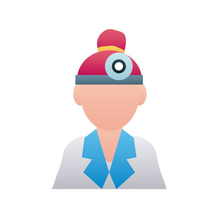 doctor female avatar character icon vector illustration designのイラスト素材