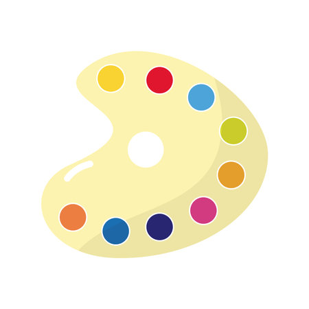 paint palette school supply icon vector illustration designのイラスト素材