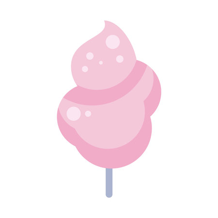 sweet candy cotton street food icon vector illustration designのイラスト素材