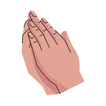 hands humans clapping gesture icon vector illustration designのイラスト素材