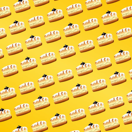 happy hanukkah celebration with sweet donuts pattern vector illustration design