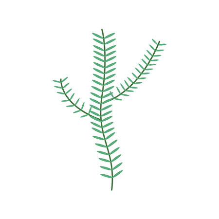 breanch with green color leaves nature icons vector illustration designのイラスト素材