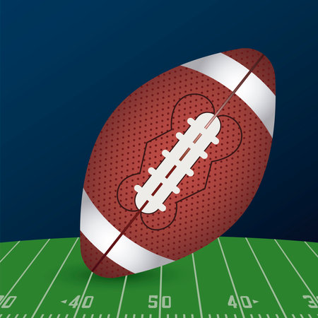 super bowl championship poster with balloon in stadium vector illustration designのイラスト素材