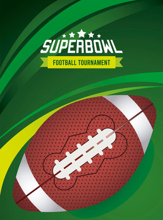 super bowl championship lettering poster with balloon vector illustration designのイラスト素材