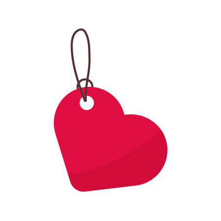heart love tag valentines day icon vector illustration designのイラスト素材