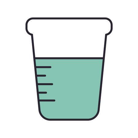 glass cup kitchen utensil line and colors style icon vector illustration designのイラスト素材