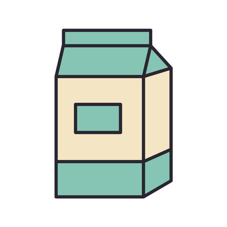 milk box drink packing icon vector illustration designのイラスト素材