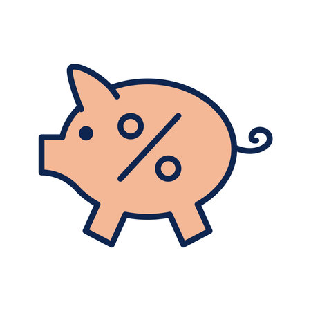 piggy savings flat style icon vector illustration designのイラスト素材