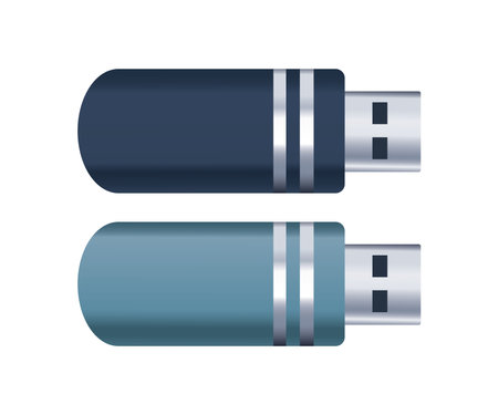 usb memories mockup branding elements icons vector illustration designのイラスト素材