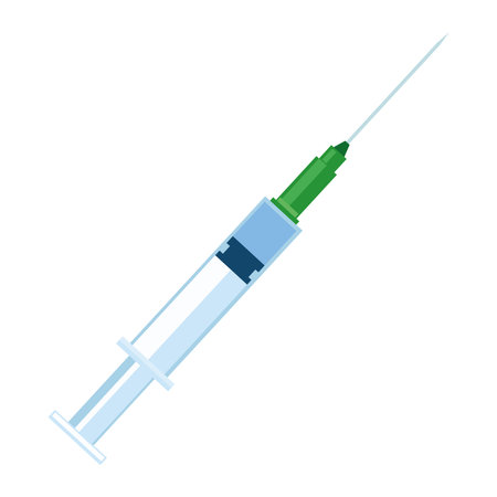 injection syringe vaccine medical icon vector illustration designのイラスト素材