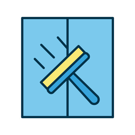 window cleaner tool flat style icon vector illustration designのイラスト素材