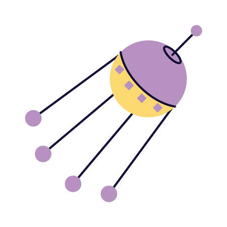 station space flying isolated icon vector illustration designのイラスト素材