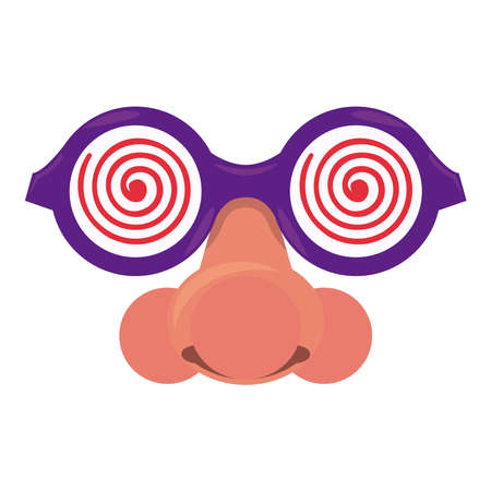 funny face mask accessory fools day vector illustration designのイラスト素材