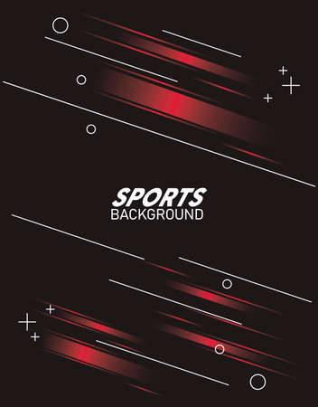 black and red sport background with lettering white vector illustration designのイラスト素材