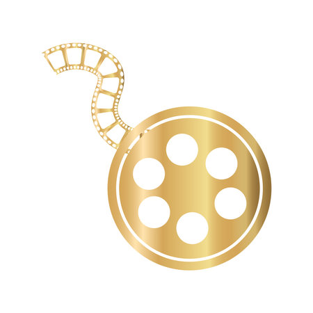 reel tape golden film award icon vector illustration designのイラスト素材