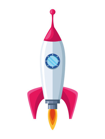 rocket launcher space isolated icon vector illustration designのイラスト素材