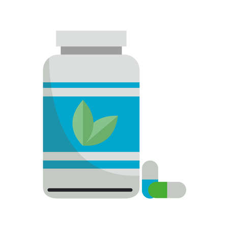 medicine bottle alternative nature icon vector illustration designのイラスト素材