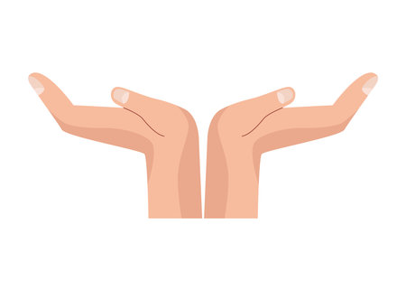 hands human lifting isolated icon vector illustration designのイラスト素材