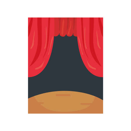 theater courtain scene isolated icon vector illustration designのイラスト素材
