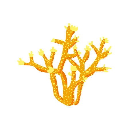 yellow coral sea life nature icon vector illustration designのイラスト素材