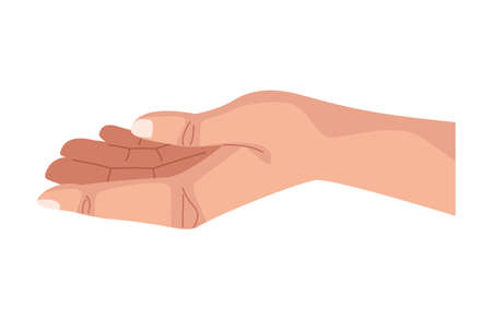 hand human receiving isolated icon vector illustration designのイラスト素材