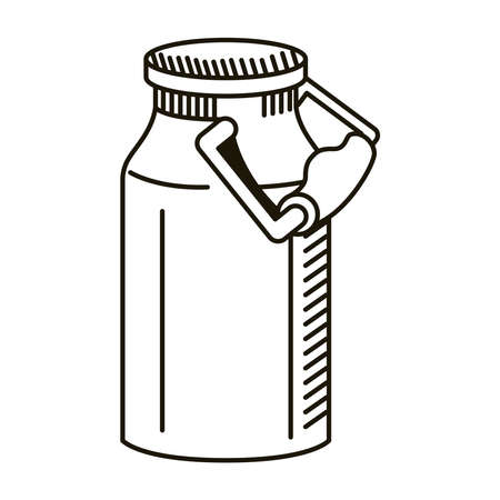 milk canteen drawn style iconのイラスト素材