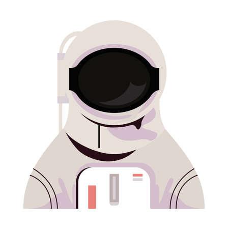 astronaut space icon isolated styleのイラスト素材