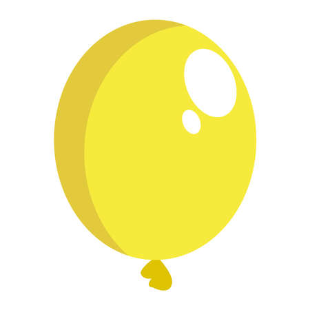 balloon helium yellow birthday iconのイラスト素材