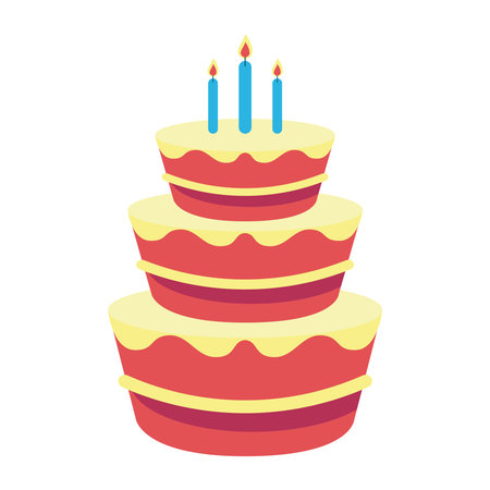 happy birthday cake sweet icon