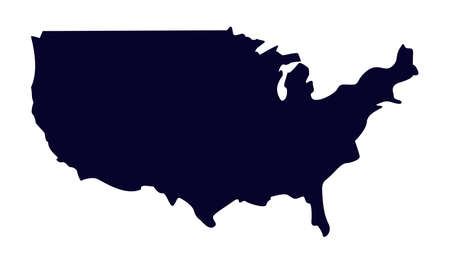 usa map silhouette geography iconsのイラスト素材