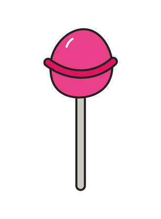 lollipop sweet candy retro styleのイラスト素材