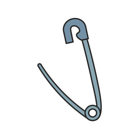 clothespin metal retro style iconのイラスト素材