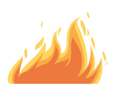 fire flame hot isolated iconのイラスト素材