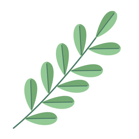 branch with leafs nature iconのイラスト素材